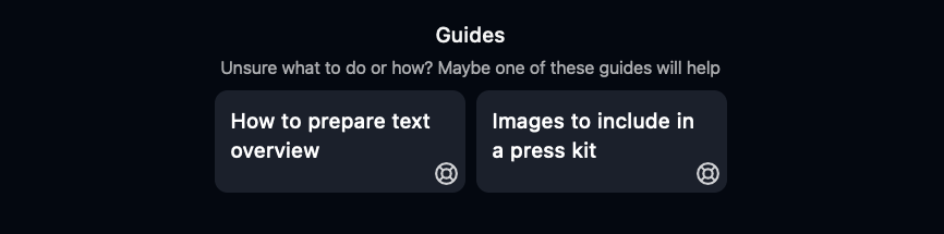 ImpressKit guides how to prepare overview and images to include in press kit