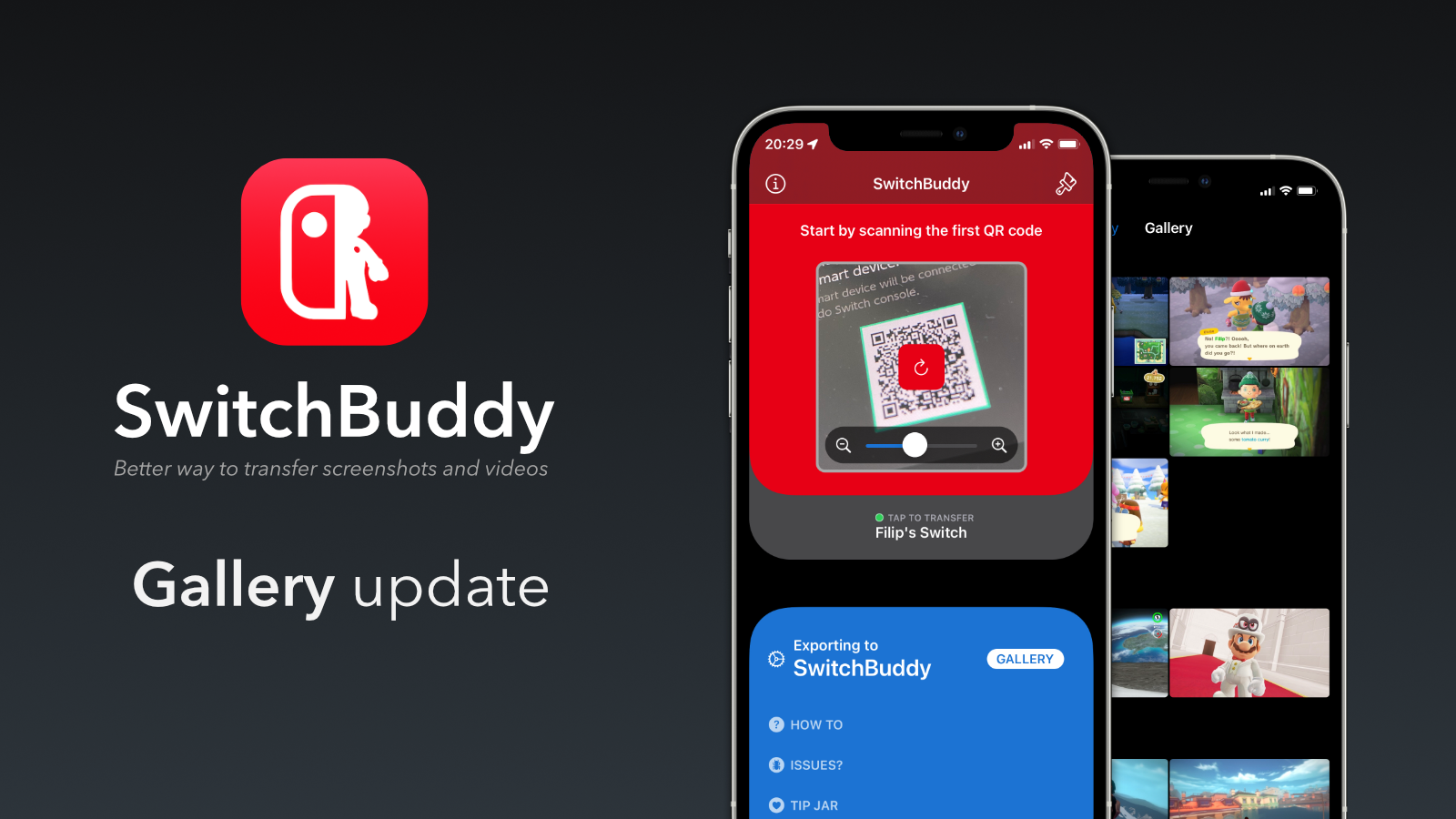 SwitchBuddy - gallery update, export to in-app and more