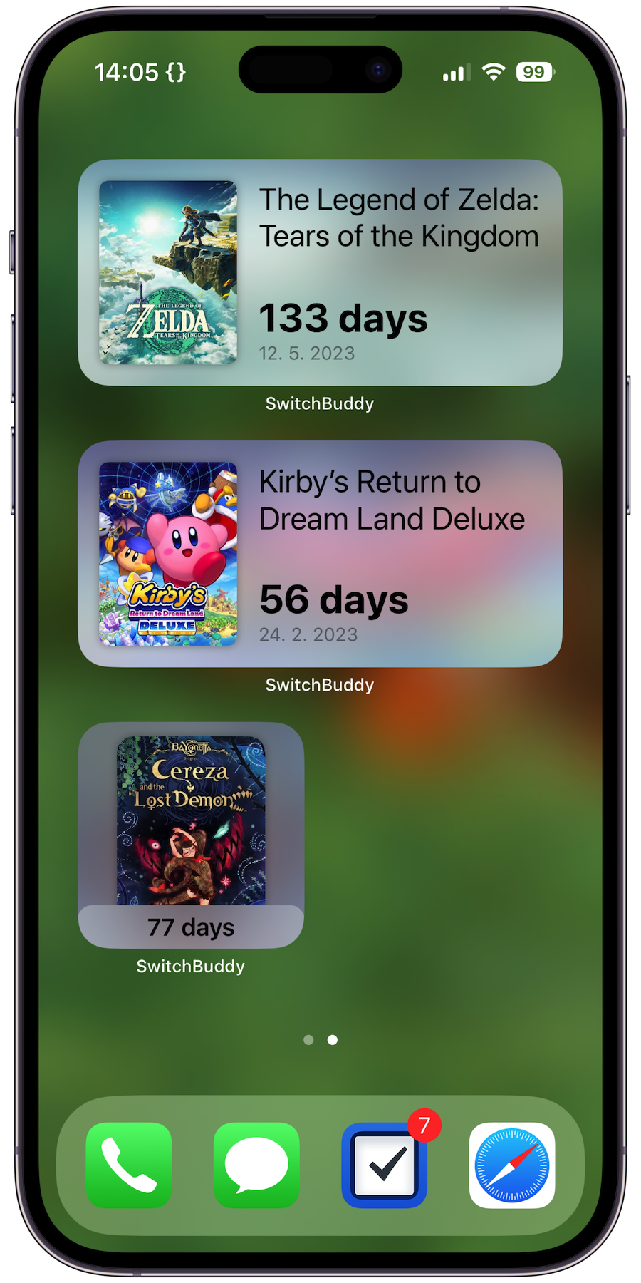 SwitchBuddy - Nintendo switch companion widget countdown