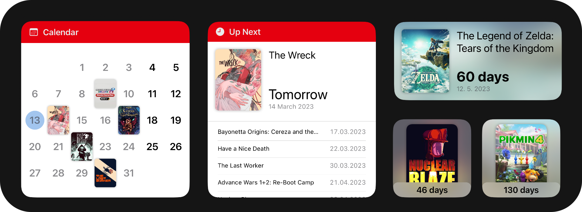 SwitchBuddy - Nintendo companion available widgets